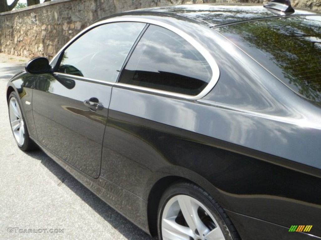 2008 3 Series 335i Coupe - Black Sapphire Metallic / Black photo #15