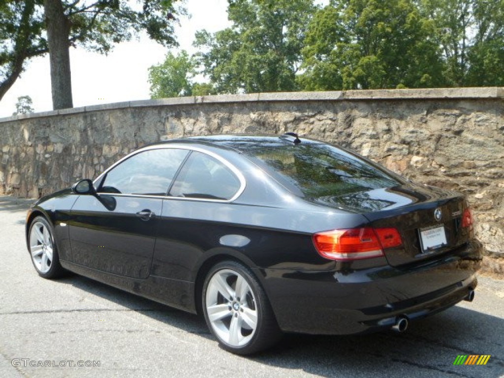 2007 3 Series 335i Coupe - Black Sapphire Metallic / Saddle Brown/Black photo #4