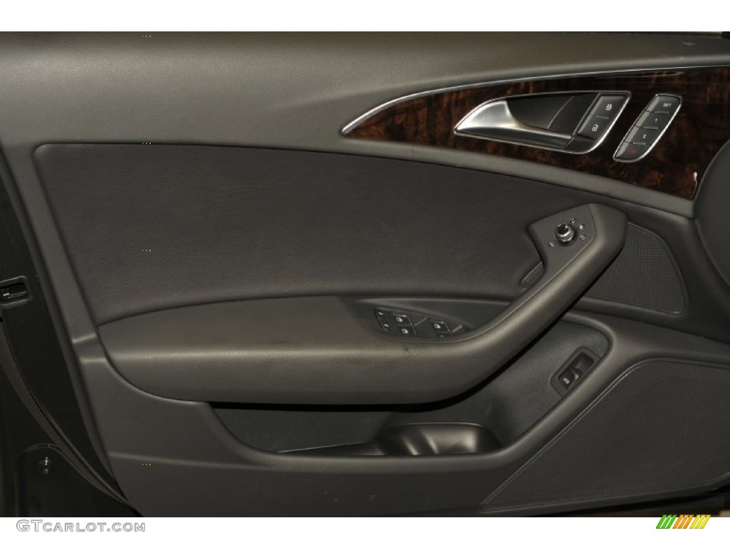 2012 Audi A6 3.0T quattro Sedan Black Door Panel Photo #52949967