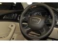 Velvet Beige 2012 Audi A6 3.0T quattro Sedan Steering Wheel