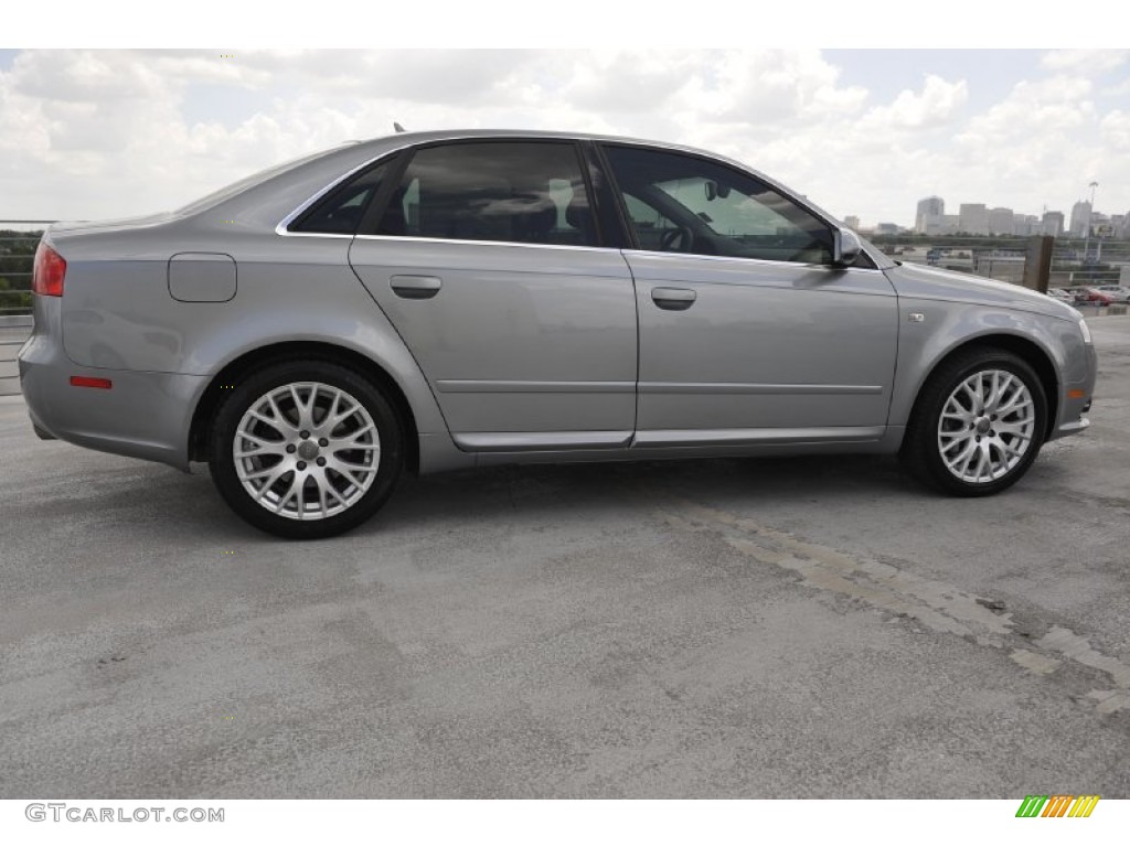 2008 A4 2.0T S-Line Sedan - Quartz Grey Metallic / Light Gray photo #9