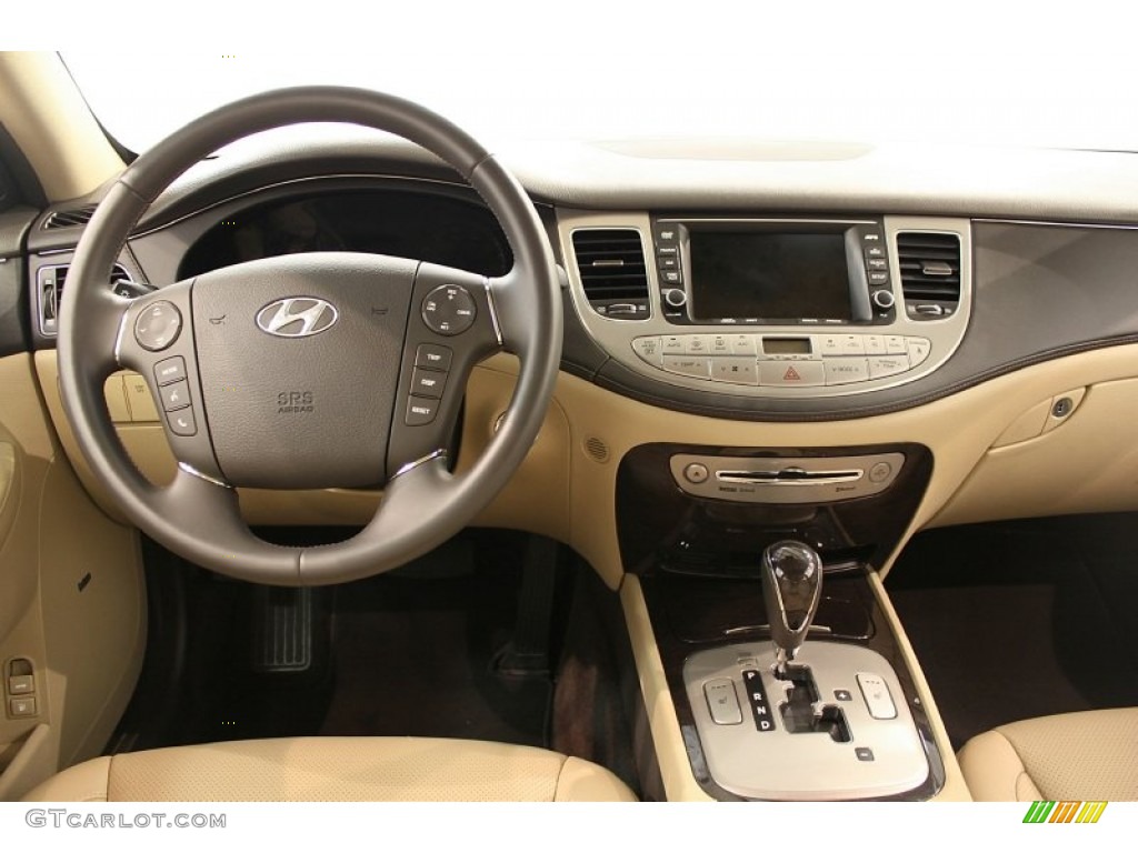 2010 Hyundai Genesis 3.8 Sedan Cashmere Dashboard Photo #52953021