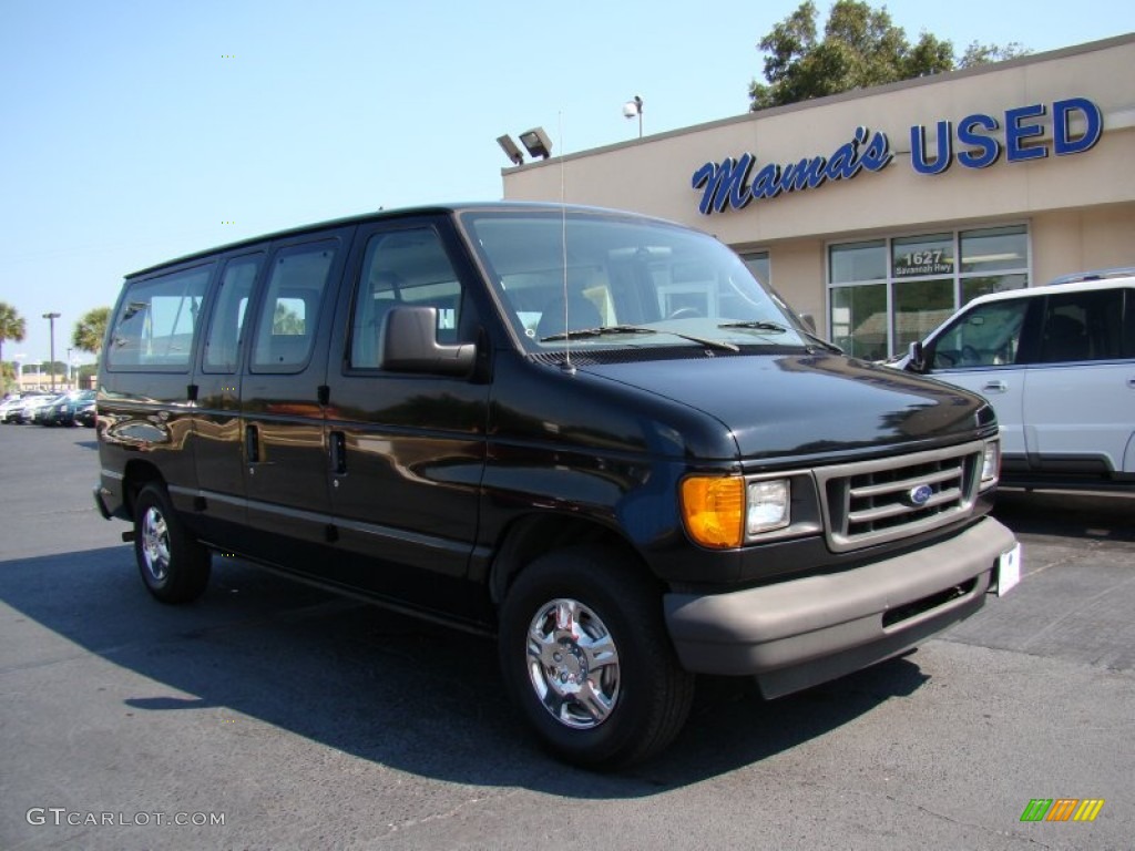 2003 E Series Van E150 Passenger - Black / Medium Flint photo #2