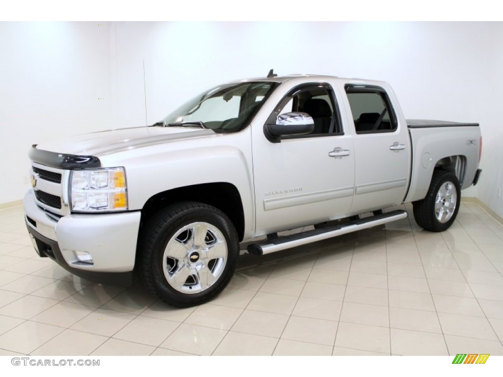 Sheer Silver Metallic 2010 Chevrolet Silverado 1500 LT Crew Cab 4x4 Exterior Photo #52954518