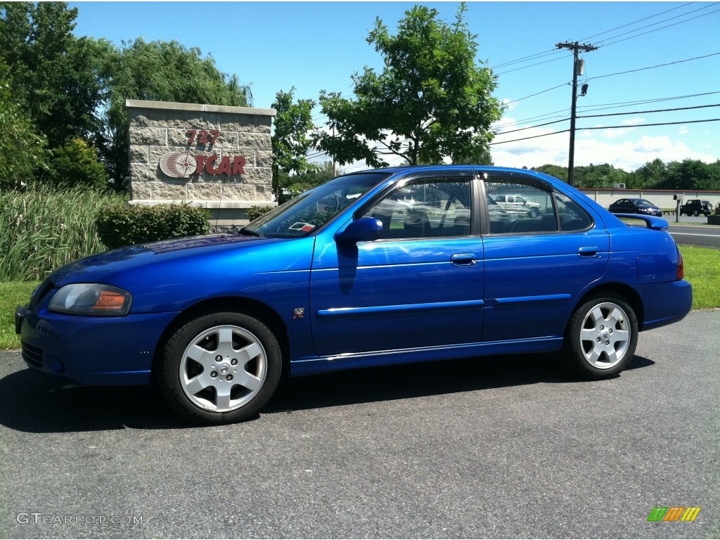 2004 Sentra SE-R - Sapphire Blue / SE-R Black/Silver photo #1