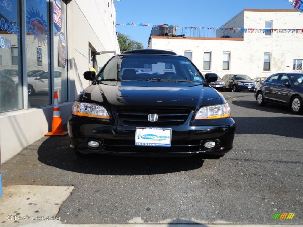 2002 Accord SE Sedan - Nighthawk Black Pearl / Quartz Gray photo #1