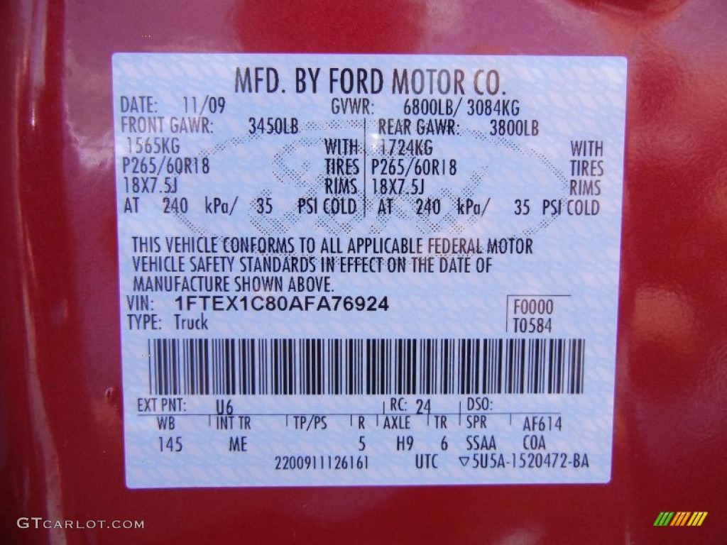 2010 F150 XLT SuperCab - Red Candy Metallic / Medium Stone photo #29