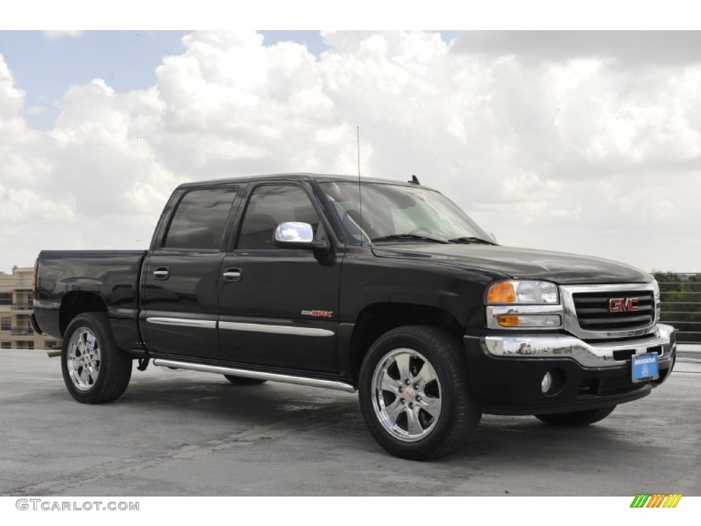 2006 Sierra 1500 SLT Crew Cab - Onyx Black / Dark Pewter photo #1