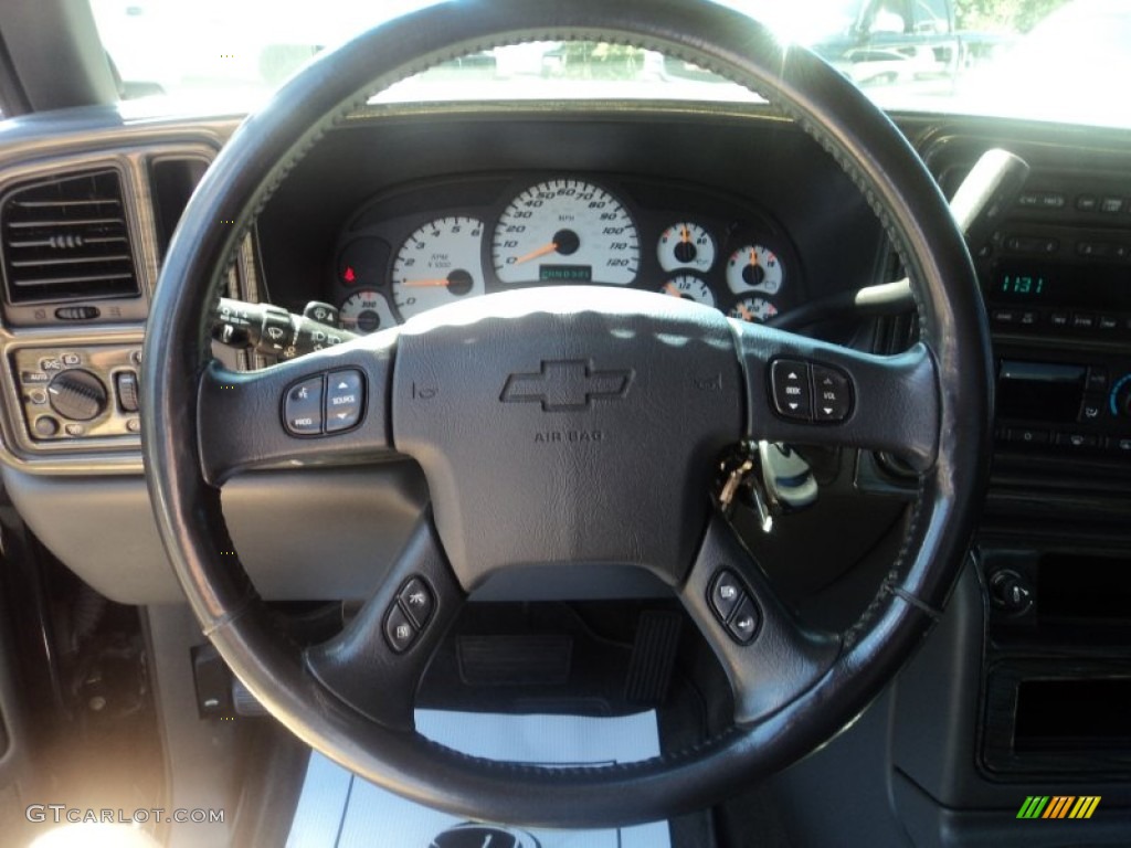2003 Chevrolet Silverado 1500 SS Extended Cab AWD Dark Charcoal Steering Wheel Photo #52962030