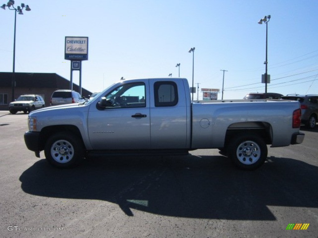 2011 Silverado 1500 Extended Cab - Sheer Silver Metallic / Dark Titanium photo #4