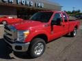 2012 Vermillion Red Ford F250 Super Duty XLT SuperCab 4x4  photo #8