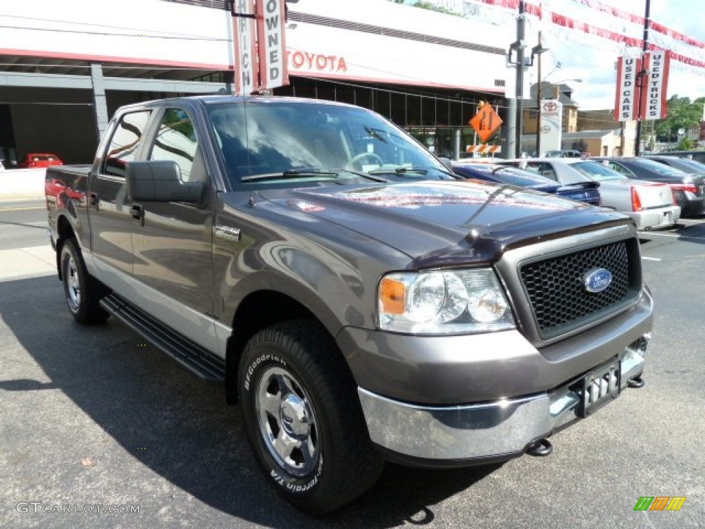 2005 F150 XLT SuperCrew 4x4 - Dark Shadow Grey Metallic / Medium Flint/Dark Flint Grey photo #6