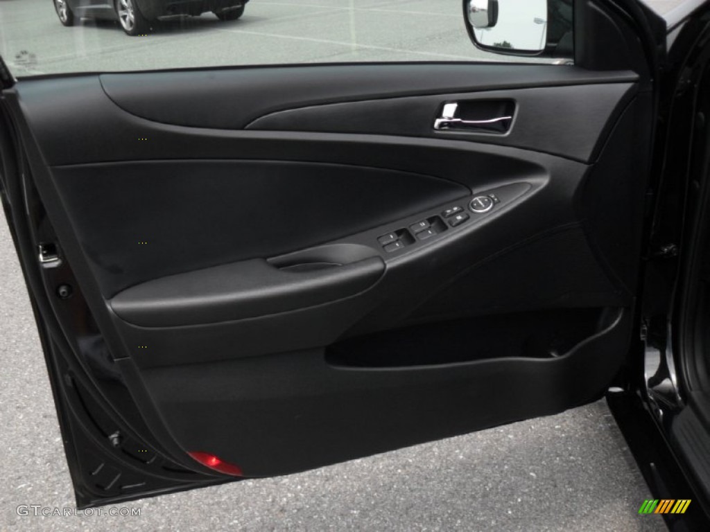 2011 Sonata SE - Midnight Black / Black photo #8