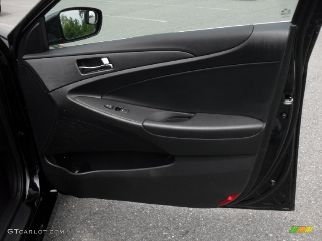 2011 Sonata SE - Midnight Black / Black photo #22