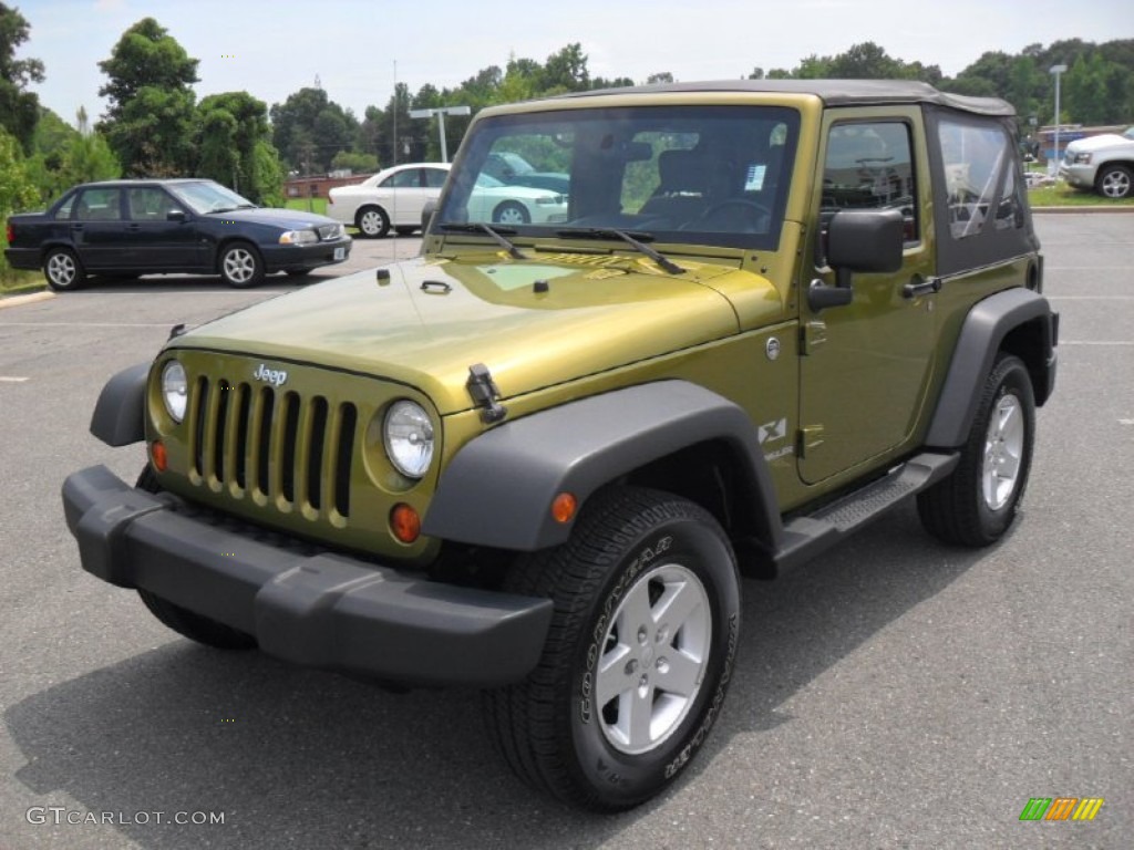 2008 Wrangler X 4x4 - Rescue Green Metallic / Dark Slate Gray/Medium Slate Gray photo #1