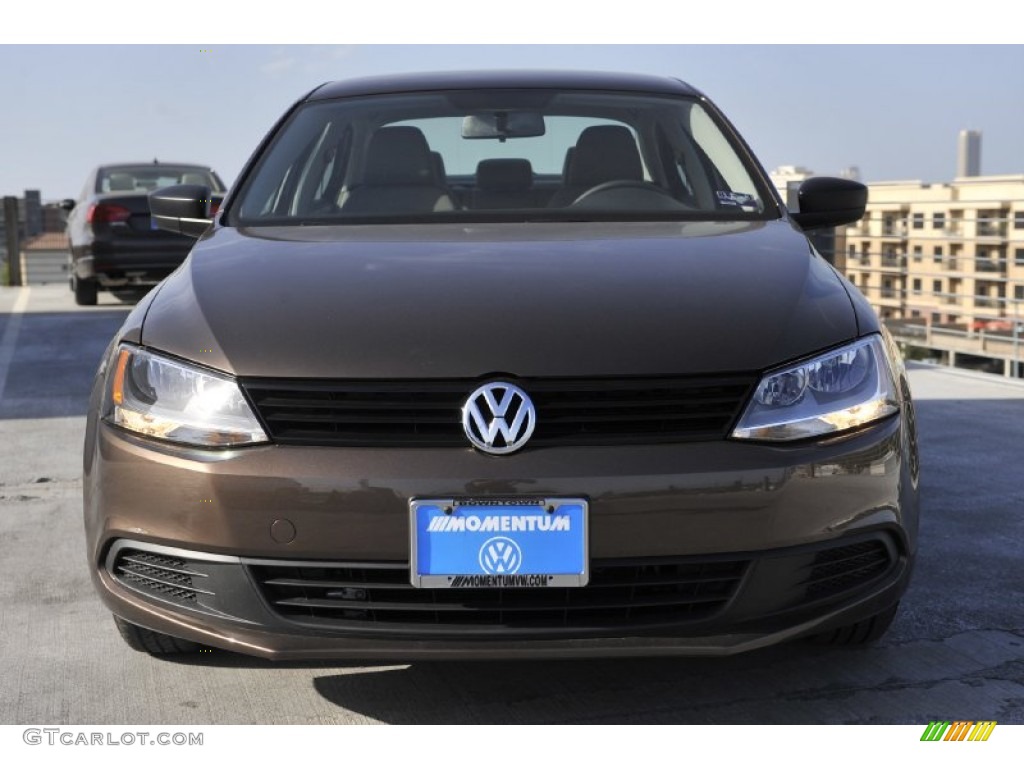 2012 Jetta S Sedan - Toffee Brown Metallic / Latte Macchiato photo #2