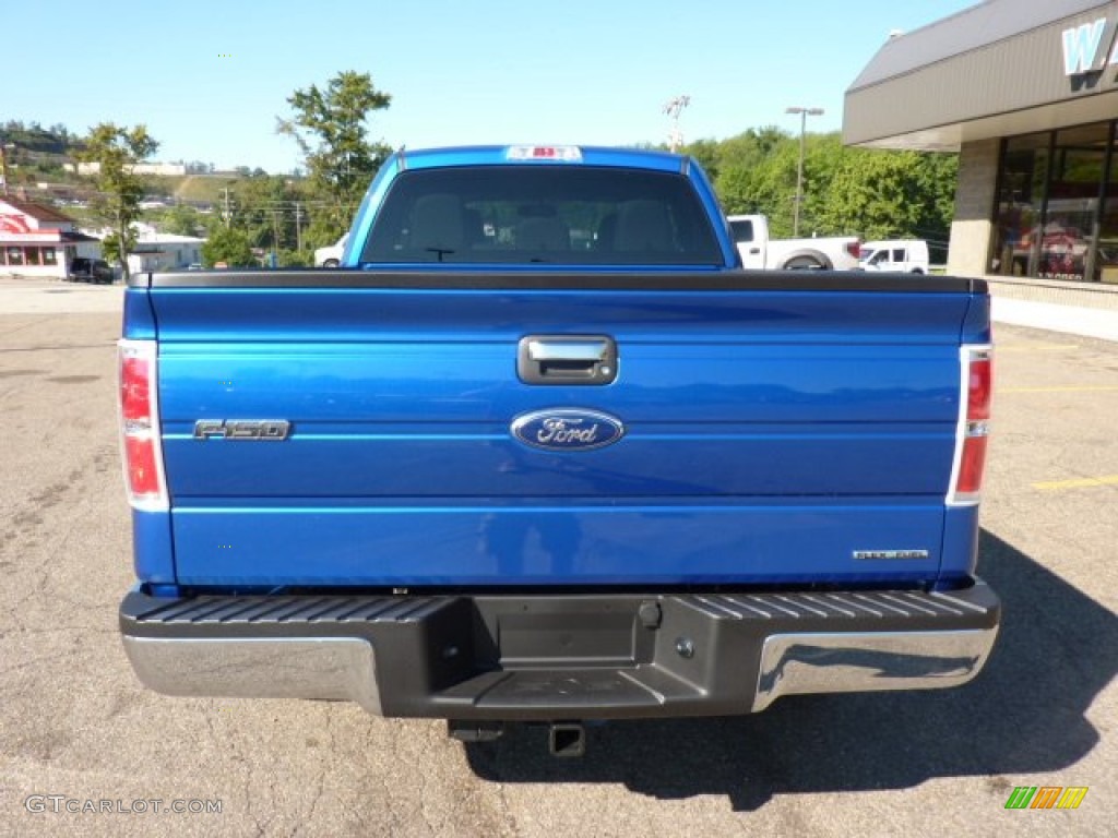 2011 F150 XLT SuperCab 4x4 - Blue Flame Metallic / Steel Gray photo #3