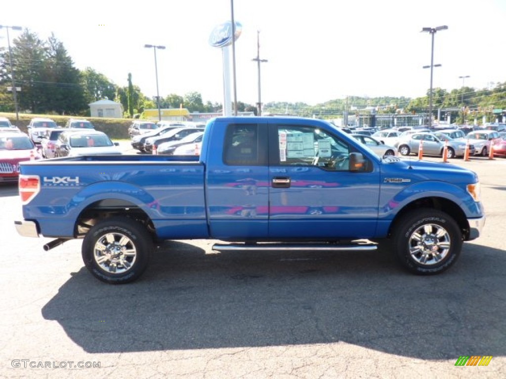 2011 F150 XLT SuperCab 4x4 - Blue Flame Metallic / Steel Gray photo #5