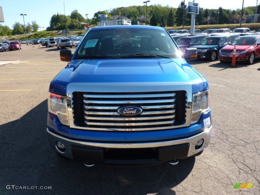 2011 F150 XLT SuperCab 4x4 - Blue Flame Metallic / Steel Gray photo #7