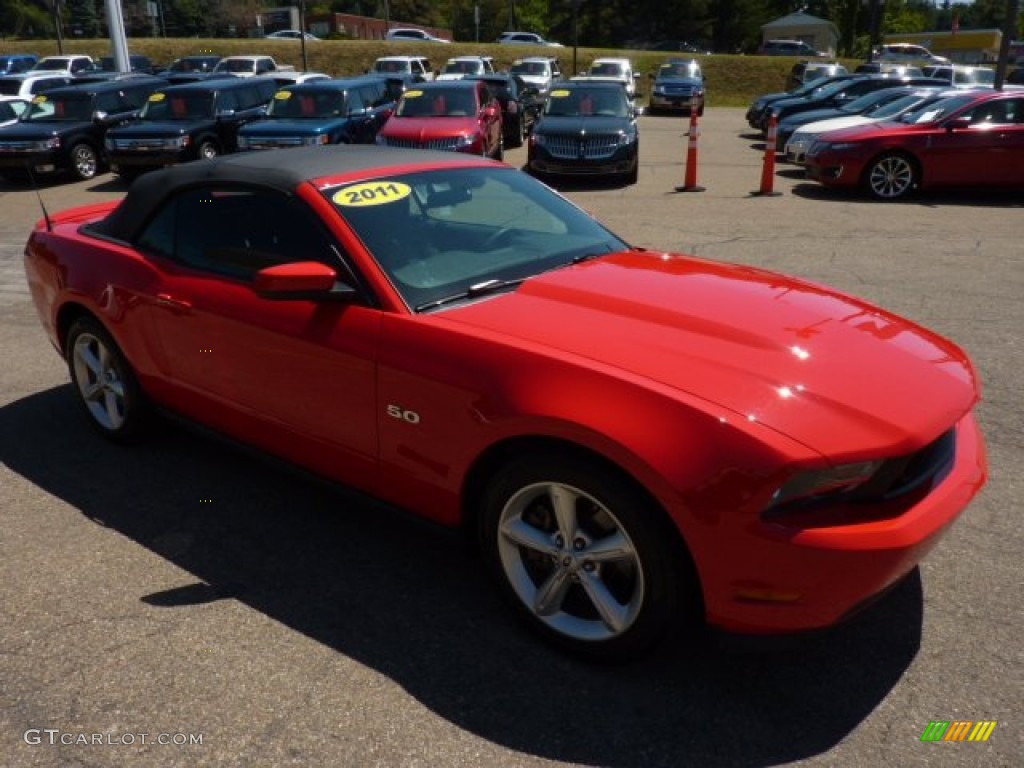 2011 Mustang GT Convertible - Race Red / Charcoal Black photo #6