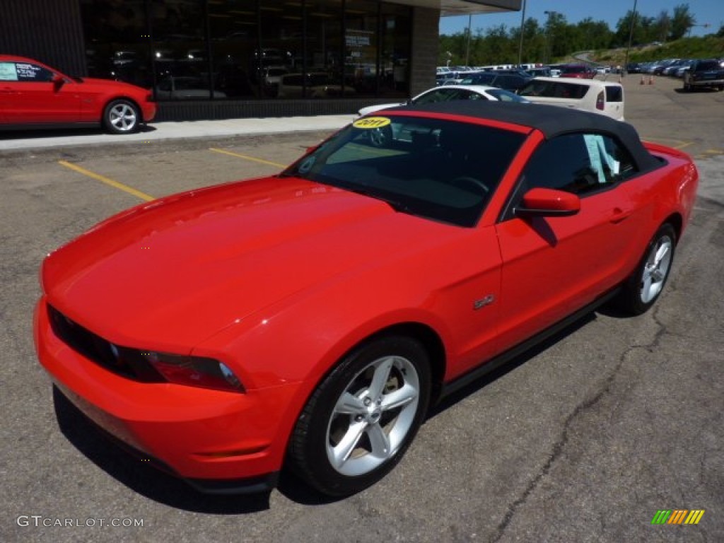 2011 Mustang GT Convertible - Race Red / Charcoal Black photo #8