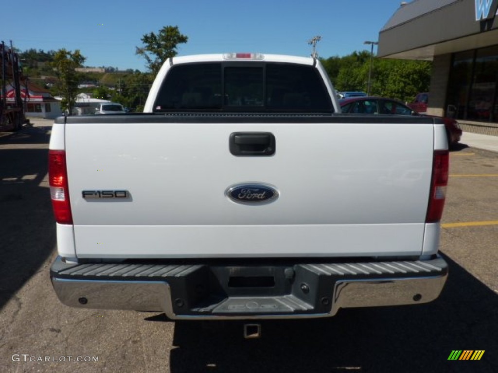2004 F150 Lariat SuperCab 4x4 - Oxford White / Tan photo #3