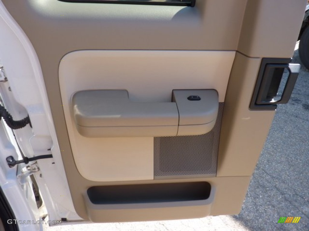 2004 F150 Lariat SuperCab 4x4 - Oxford White / Tan photo #13