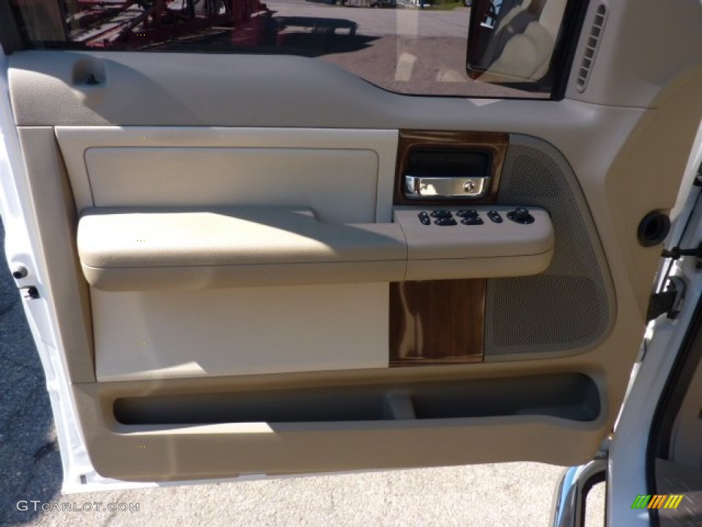 2004 F150 Lariat SuperCab 4x4 - Oxford White / Tan photo #14