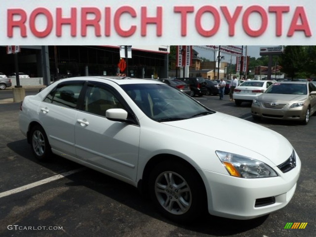2006 Accord EX-L Sedan - Taffeta White / Ivory photo #6