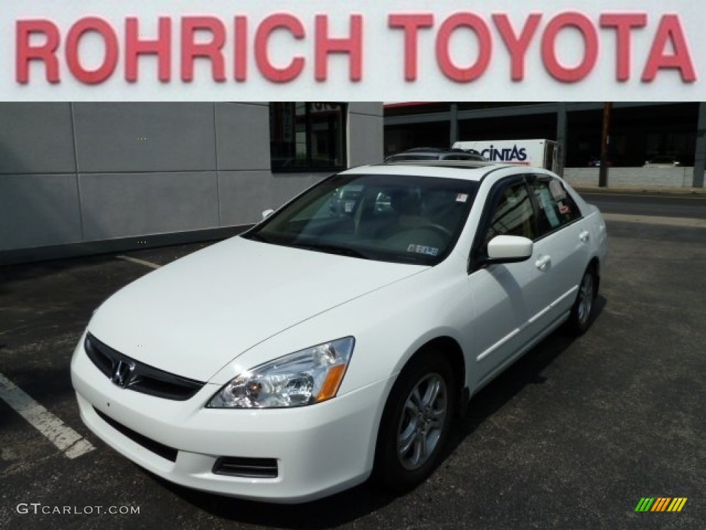 2006 Accord EX-L Sedan - Taffeta White / Ivory photo #11