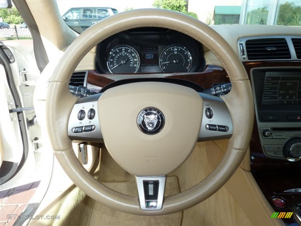 2008 Jaguar XK XKR Convertible Caramel Steering Wheel Photo #52970896