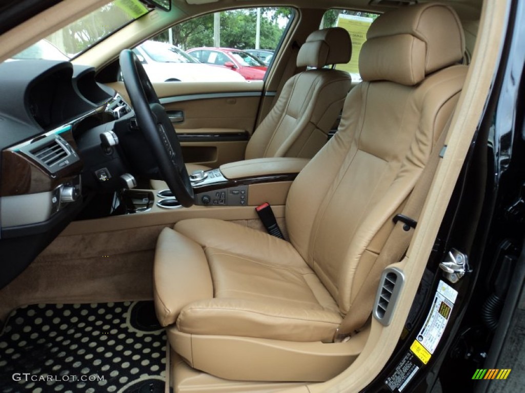 Beige Interior 2008 BMW 7 Series 750i Sedan Photo #52971052