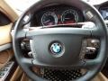 Beige 2008 BMW 7 Series 750i Sedan Steering Wheel