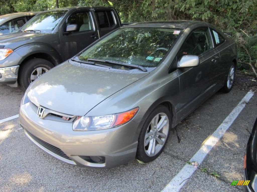 2007 Civic Si Coupe - Galaxy Gray Metallic / Black photo #3