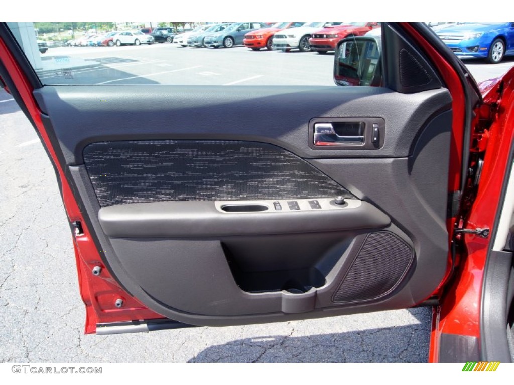 2012 Ford Fusion SE Charcoal Black Door Panel Photo #52972369