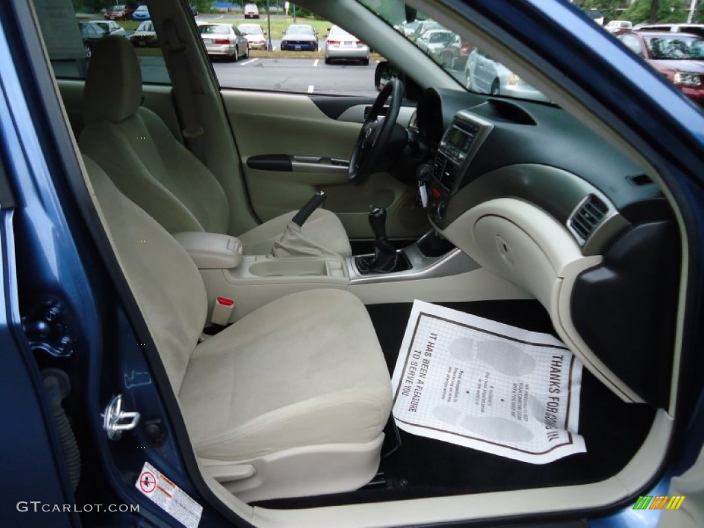 2009 Impreza 2.5i Premium Wagon - Newport Blue Pearl / Ivory photo #13