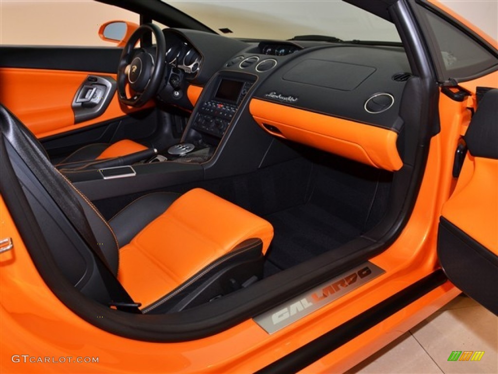 2008 Lamborghini Gallardo Coupe Nero Perseus/Orange Dashboard Photo #52973509