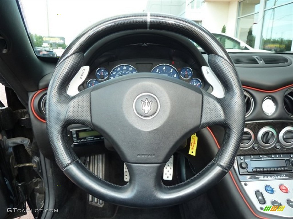 2006 Maserati GranSport Spyder Black Steering Wheel Photo #52974364