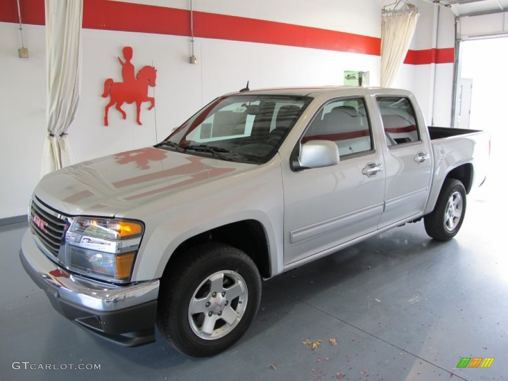 2012 Canyon SLE Crew Cab - Pure Silver Metallic / Ebony photo #1