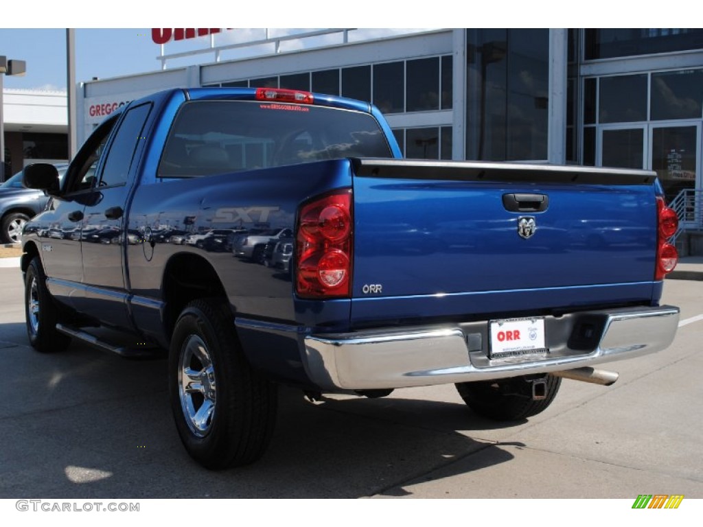 2008 Ram 1500 SXT Quad Cab - Patriot Blue Pearl / Medium Slate Gray photo #7