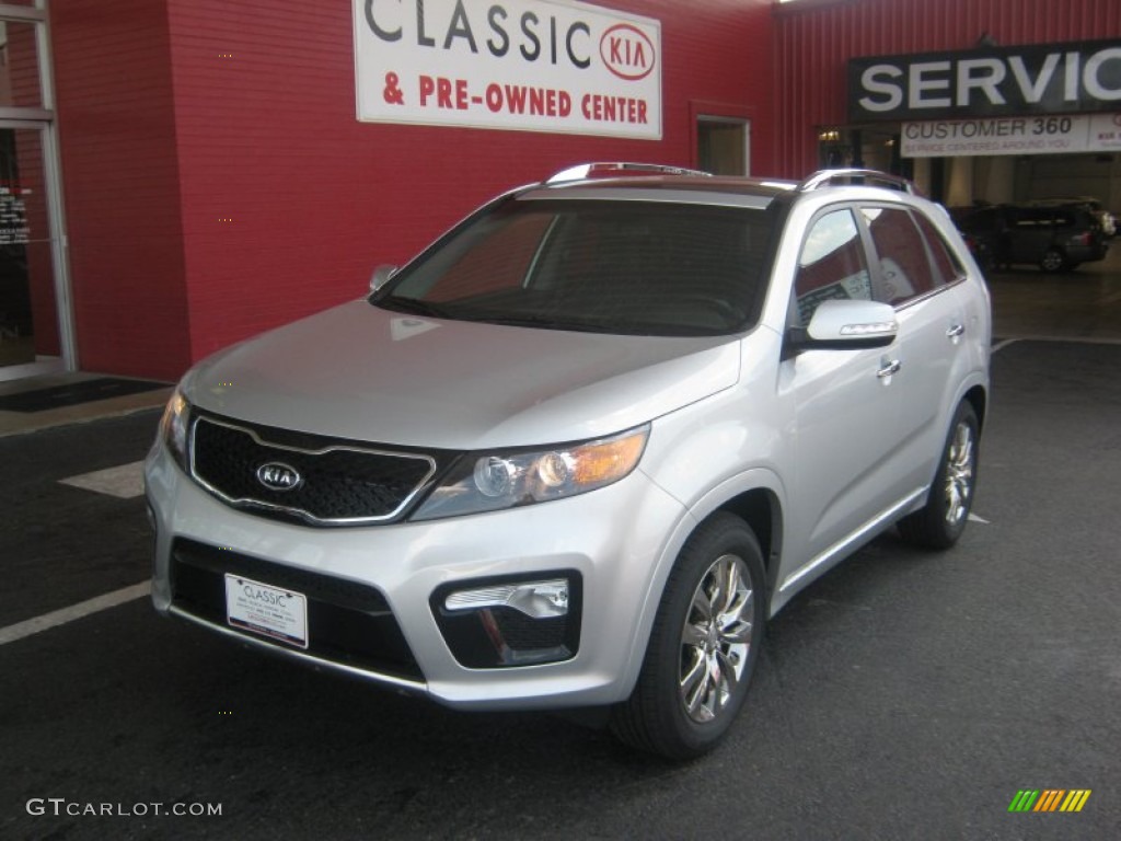 2012 Sorento SX V6 - Bright Silver / Black photo #1