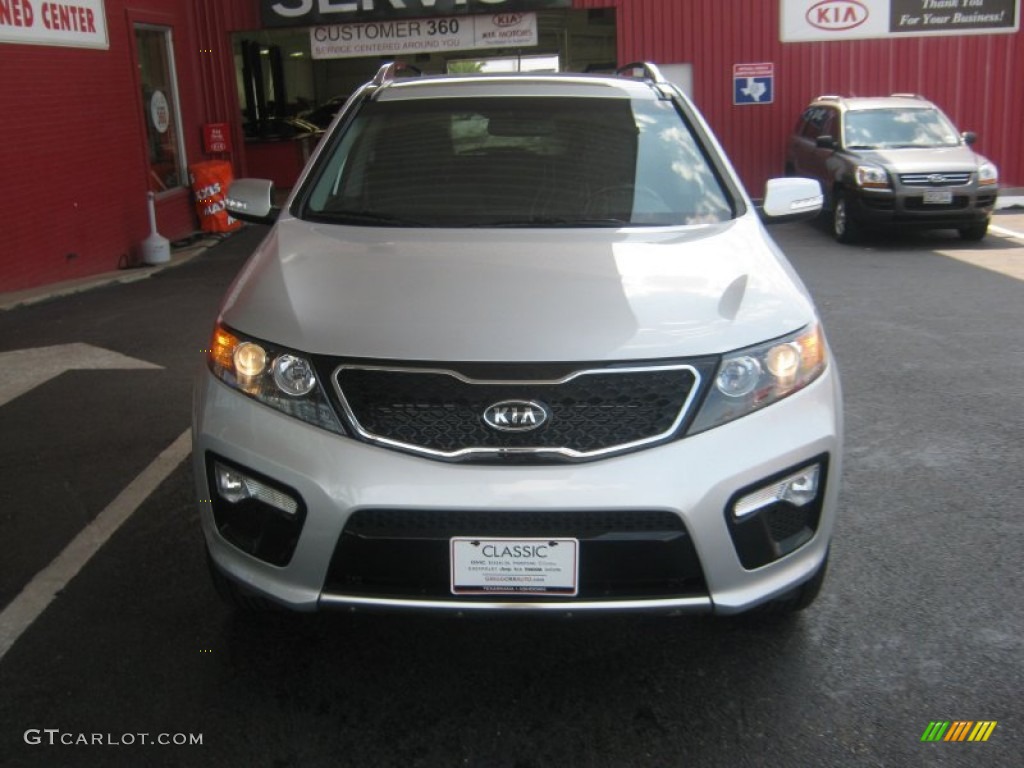 2012 Sorento SX V6 - Bright Silver / Black photo #8