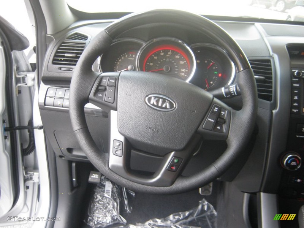 2012 Kia Sorento SX V6 Black Steering Wheel Photo #52976209