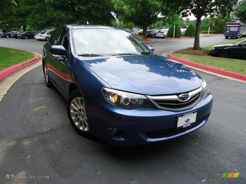 2011 Impreza 2.5i Premium Sedan - Marine Blue Pearl / Carbon Black photo #1