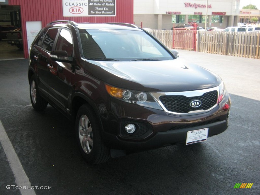 2012 Sorento LX AWD - Dark Cherry / Black photo #7