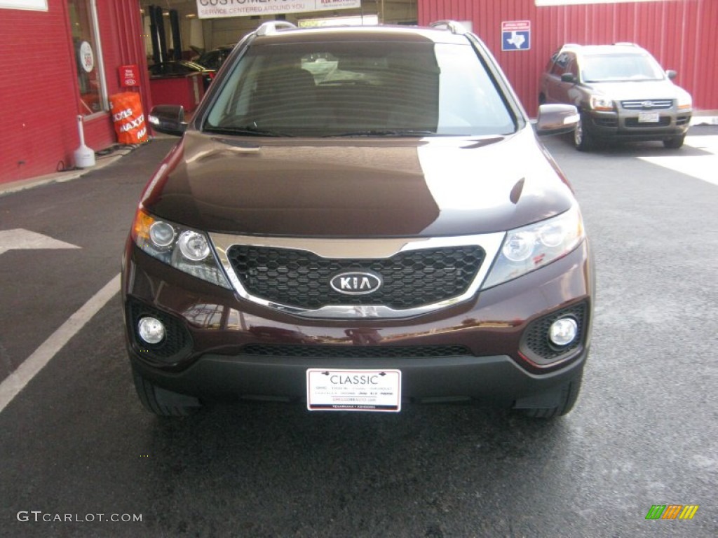 2012 Sorento LX AWD - Dark Cherry / Black photo #8