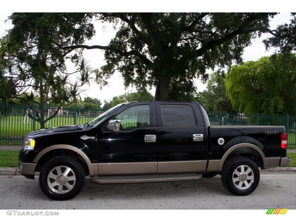 2005 F150 King Ranch SuperCrew 4x4 - Black / Castano Brown Leather photo #3