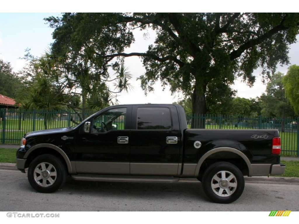2005 F150 King Ranch SuperCrew 4x4 - Black / Castano Brown Leather photo #4