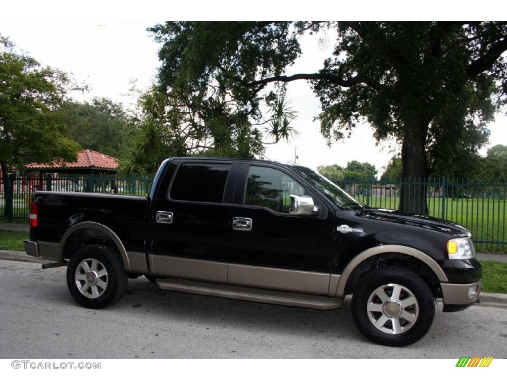 2005 F150 King Ranch SuperCrew 4x4 - Black / Castano Brown Leather photo #12