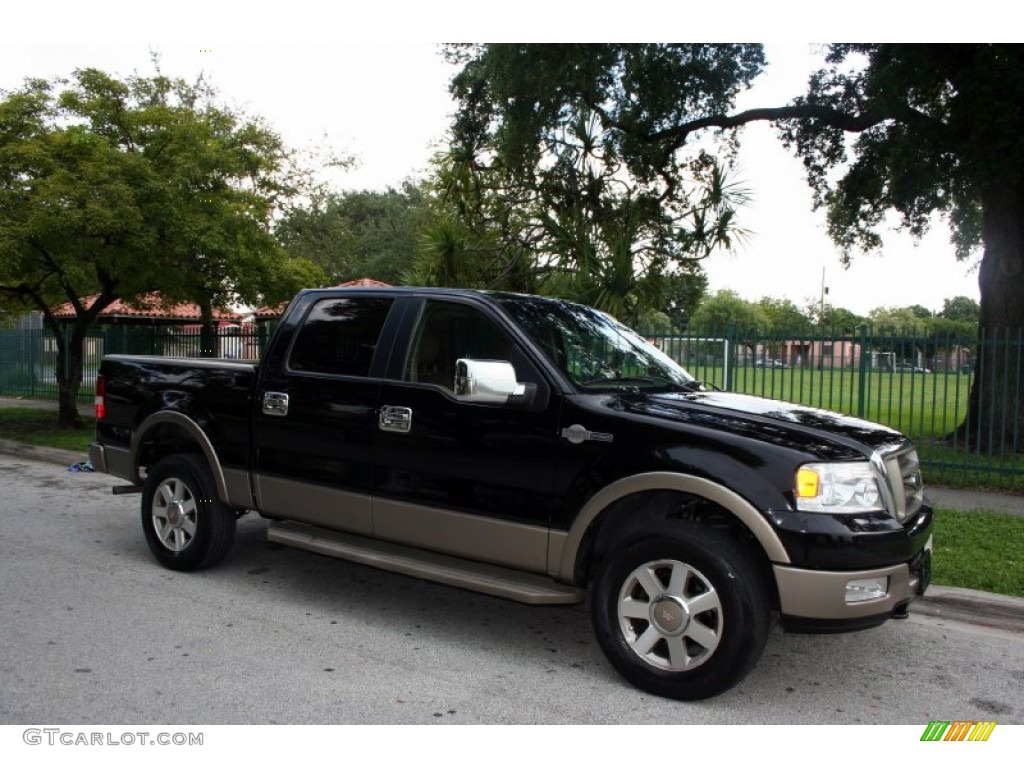 2005 F150 King Ranch SuperCrew 4x4 - Black / Castano Brown Leather photo #13